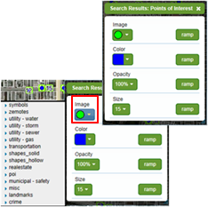 LandVision Search Results Points